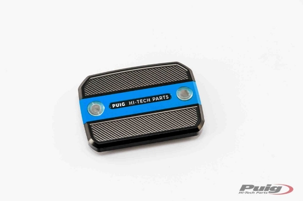 Afbeeldingen van Remvloeistofreservoircover Puig voor diverse Ducati en Kymco modellen-Blauw