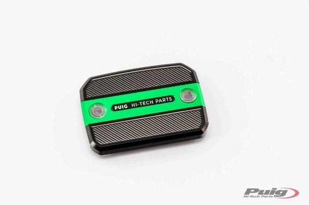Afbeeldingen van Remvloeistofreservoircover Puig voor diverse Ducati en Kymco modellen-Groen