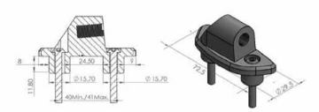 Toon details van Kuipspiegel adapter Puig rechts Afbeeldingen van Kuipspiegel adapter Puig rechts