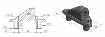 Toon details van Kuipspiegel adapter Puig rechts Afbeeldingen van Kuipspiegel adapter Puig rechts