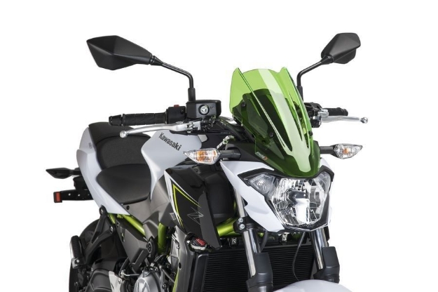 Afbeeldingen van Vervangingsruit naked bike Sport Puig Kawasaki Z650 '17-'19-groen