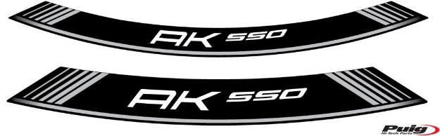 Afbeeldingen van Velglint Puig met logo Kymco AK550 '17--Zilver