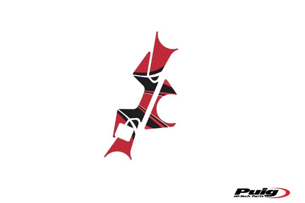 Afbeeldingen van Kroonplaatcover model Radikal voor Suzuki SV650X '17--Rood