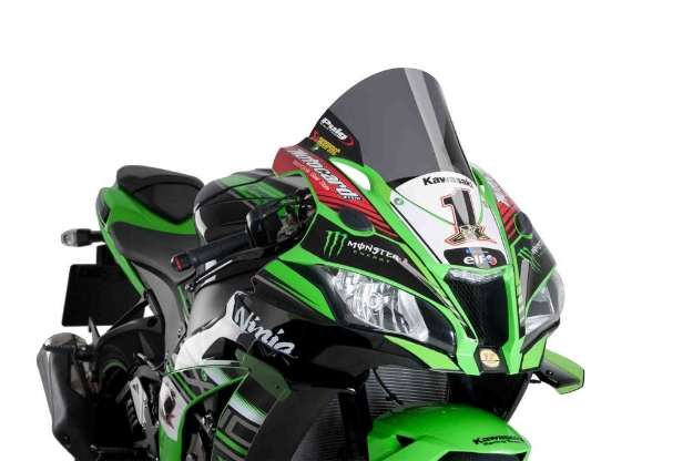 Afbeeldingen van Vervangingsruit R-Racer Puig Kawasaki ZX10-R '16-'18-Donker getint