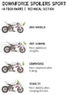 Afbeeldingen van Side Spoiler Downforce Sport Puig Kawasaki ZX10-R / SE / RR '11-20