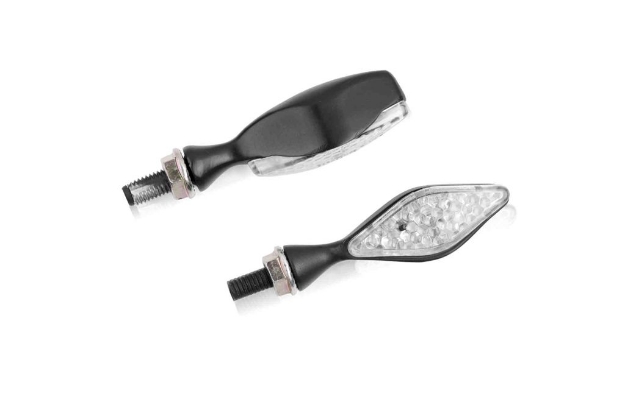 Afbeeldingen van Knipperlichten Puig LED model Sparkly met zwarte alu body (per set)