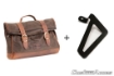 Afbeeldingen van Vintage zadeltas links bruin met universele afstandhouders Custom Acces - 8 ltr