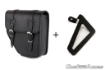 Afbeeldingen van Ibiza zadeltas zwart links met universele afstandhouders Custom Acces - 11 ltr