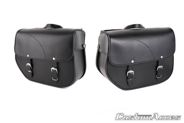 Afbeeldingen van Sant Louis zadeltassen zwart Custom Acces - 15 ltr
