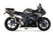 Afbeeldingen van MIVV Oval Classic titanium demper High up (small) Yamaha R6 '03-'05