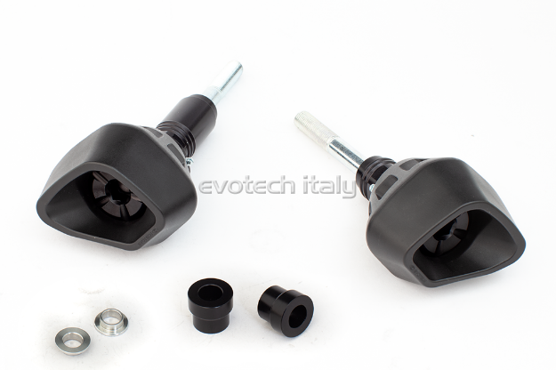 Afbeeldingen van Sliders Evotech Anti-Shock zwart Yamaha YZF-R6 '17-