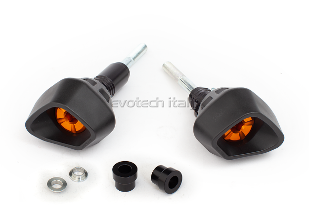 Afbeeldingen van Sliders Evotech Anti-Shock oranje Yamaha YZF-R6 '17-