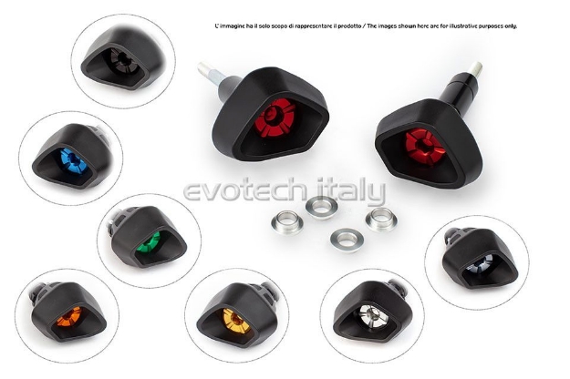 Afbeeldingen van Sliders Evotech Anti-Shock groen Yamaha FZ6 '04-05 / '06- / Fazer/S2 '07-