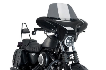 Toon details van Batwing windshield Custom Acces Harley Davidson Sportster Iron XL883L/N '09--licht getint Afbeeldingen van Batwing windshield Custom Acces Harley Davidson Sportster Iron XL883L/N '09--licht getint