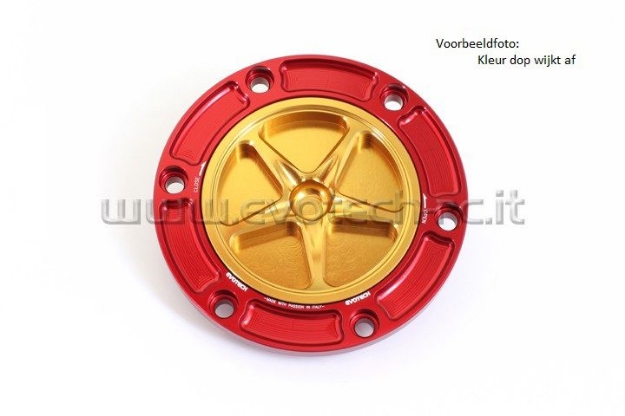 Afbeeldingen van Tankdop met schroefdop Evotech diverse Aprilia / KTM / MV Agusta / Triumph (ATB2) rood/oranje