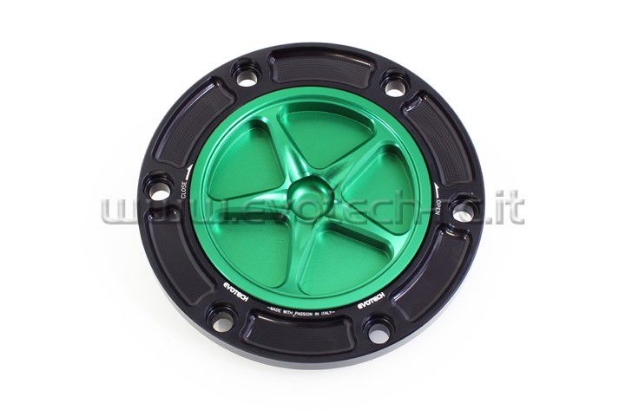 Afbeeldingen van Tankdop met schroefdop Evotech diverse Aprilia / KTM / MV Agusta / Triumph (ATB2) zwart/groen