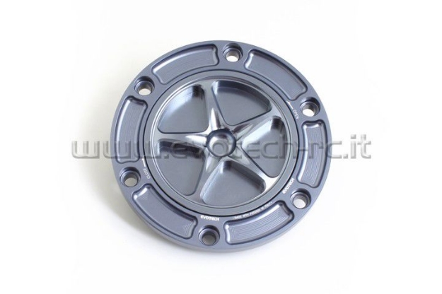 Afbeeldingen van Tankdop met schroefdop Evotech diverse Aprilia / KTM / MV Agusta / Triumph (ATB2) titanium/titanium