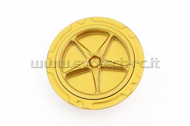 Afbeeldingen van Tankdop met schroefdop van Evotech voor de BMW S1000RR 2009- goud/goud