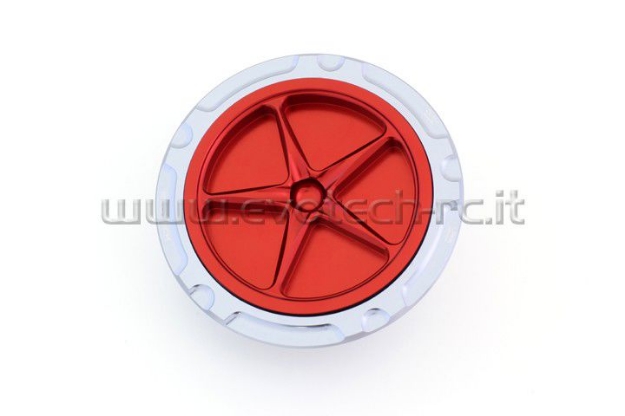 Afbeeldingen van Tankdop met schroefdop van Evotech voor de BMW S1000RR 2009- titanium/rood