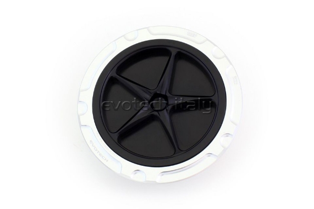 Afbeeldingen van Tankdop met schroefdop Evotech BMW R Nine T/ 1200 Scrambler '14- zilver/matzwart