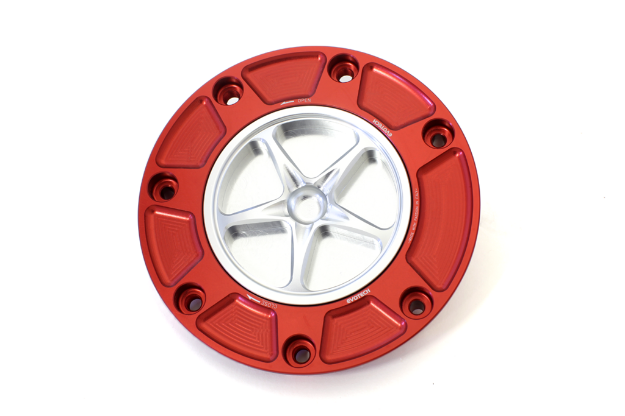 Afbeeldingen van Tankdop met schroefdop Evotech Honda rood/zilver