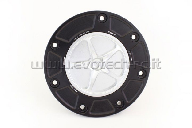 Afbeeldingen van Tankdop met schroefdop Evotech Honda zwart/zilver