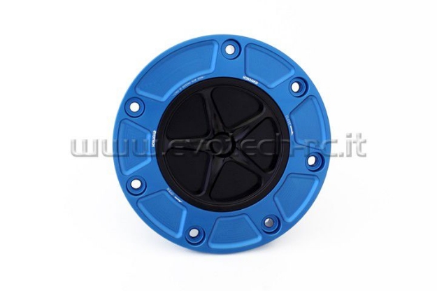 Afbeeldingen van Tankdop met schroefdop Evotech Honda blauw/zwart