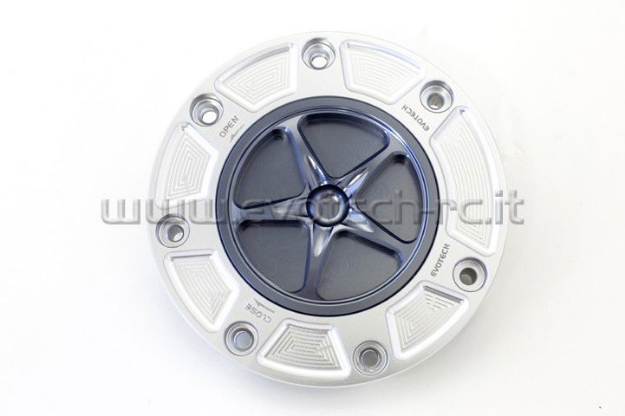 Afbeeldingen van Tankdop met schroefdop Evotech Honda zilver/titanium