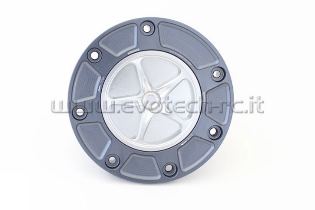 Afbeeldingen van Tankdop met schroefdop Evotech Honda titanium/zilver