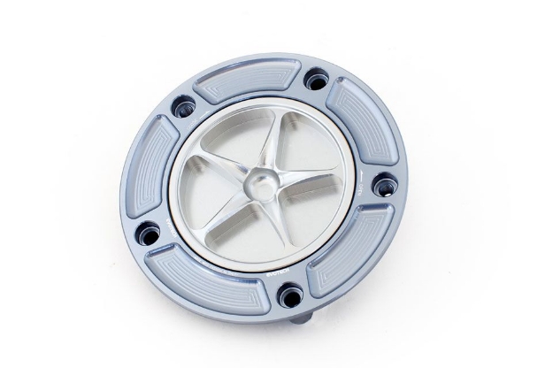 Afbeeldingen van Tankdop met schroefdop Evotech Yamaha titanium/zilver