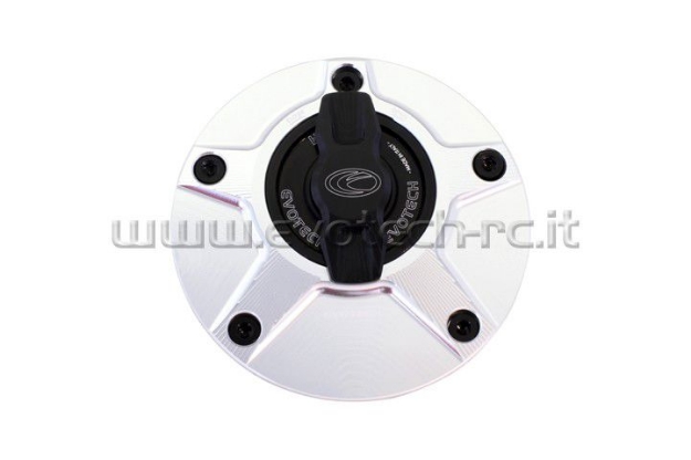 Afbeeldingen van Tankdop met snelsluiter Evotech voor diverse Yamaha / Ducati / MV Agusta titanium/zwart