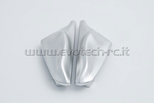 Afbeeldingen van Spiegelafdekplaatjes Evotech Ducati 899/1199 Panigale-Zilver