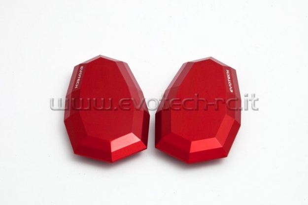 Afbeeldingen van Spiegelafdekplaatjes Evotech Kawasaki Z1000SX 2011--Rood