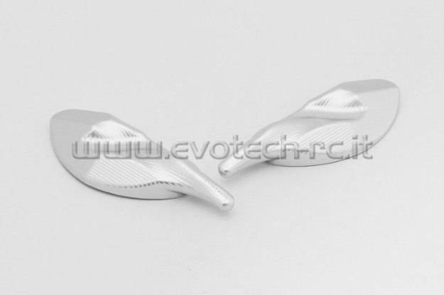 Afbeeldingen van Spiegelafdekplaatjes Evotech Triumph Daytona 675/R '13--Zilver