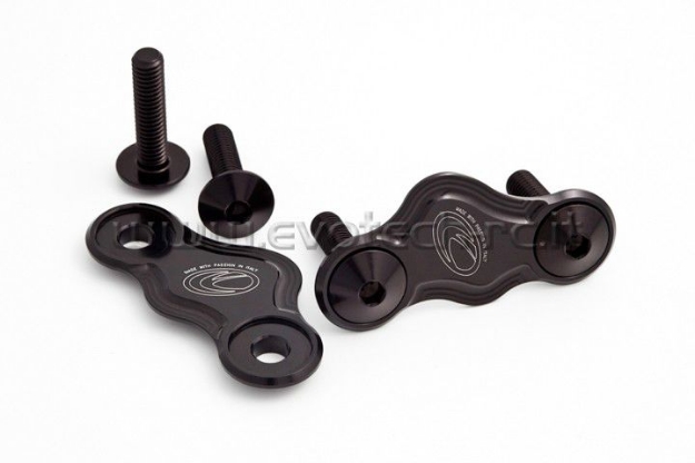 Afbeeldingen van Spiegelafdekplaatjes Evotech Aprilia RSV4 2009--Zwart