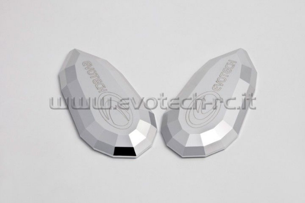 Afbeeldingen van Spiegelafdekplaatjes Evotech Yamaha R1 '98-'06/ R6 '99-'07/ FZS1000 '01-'05-Zilver