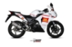Afbeeldingen van MIVV compleet systeem met Suono Steel Black RVS demper Honda CBR125R '11-