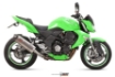 Afbeeldingen van MIVV Oval titanium demperset met carbon cap (big) Kawasaki Z1000 '07-'09