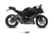 Afbeeldingen van MIVV 2 in 1 compleet systeem met steel black GP demper Kawasaki Ninja '13-