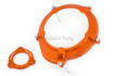 Afbeeldingen van Koppeling deksel met kijkglas en koppeling drukplaat SET aluminium Evotech voor diverse KTM motoren