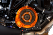 Afbeeldingen van Koppeling deksel met kijkglas en koppeling drukplaat SET aluminium Evotech voor diverse KTM motoren