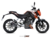 Afbeeldingen van MIVV compleet systeem met steel black GP demper KTM 125 Duke '11-16 / 200 Duke '12