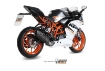 Afbeeldingen van MIVV compleet RVS systeem met Suono Steel Black RVS demper KTM RC390 '14-