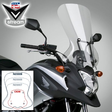 Toon details van Vervangingsruit National Cycle VStream touring transparant Honda NC700X / NC750X Afbeeldingen van Vervangingsruit National Cycle VStream touring transparant Honda NC700X / NC750X