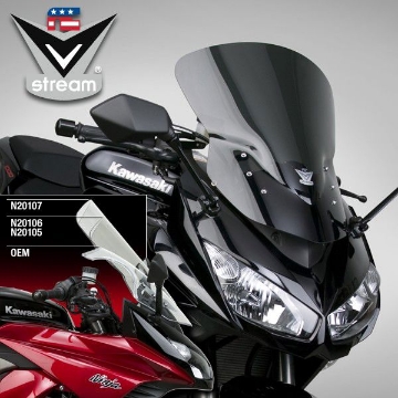 Toon details van Vervangingsruit National Cycle sport/touring donker getint Kawasaki Z1000SX '11-16 Afbeeldingen van Vervangingsruit National Cycle sport/touring donker getint Kawasaki Z1000SX '11-16