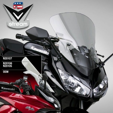 Toon details van Vervangingsruit National Cycle sport/touring licht getint Kawasaki Z1000SX '11-16 Afbeeldingen van Vervangingsruit National Cycle sport/touring licht getint Kawasaki Z1000SX '11-16
