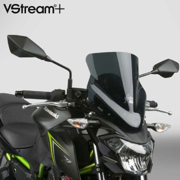 Toon details van Vervangingsruit sport donker getint National Cycle Kawasaki Z650 '17-19 Afbeeldingen van Vervangingsruit sport donker getint National Cycle Kawasaki Z650 '17-19