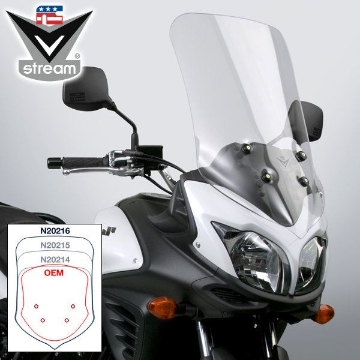 Toon details van Vervangingsruit National Cycle VStream touring transparant Suzuki DL650 '12-16 Afbeeldingen van Vervangingsruit National Cycle VStream touring transparant Suzuki DL650 '12-16
