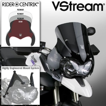 Toon details van Vervangingsruit National Cycle VStream sport donker getint Triumph Tiger 800/XC Afbeeldingen van Vervangingsruit National Cycle VStream sport donker getint Triumph Tiger 800/XC