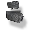 Afbeeldingen van Radiator/oliekoeler cover set zwart Evotech Performance Ducati Multistrada 1260 '18-20